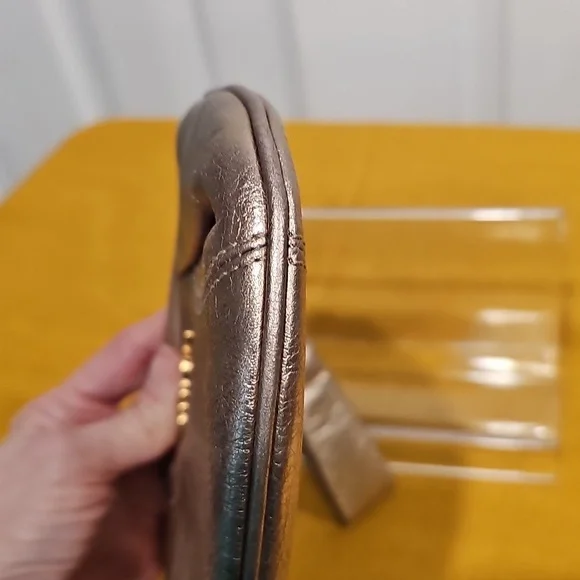 COACH Metallic Rose Gold Wristlet - Picture 12 of 12